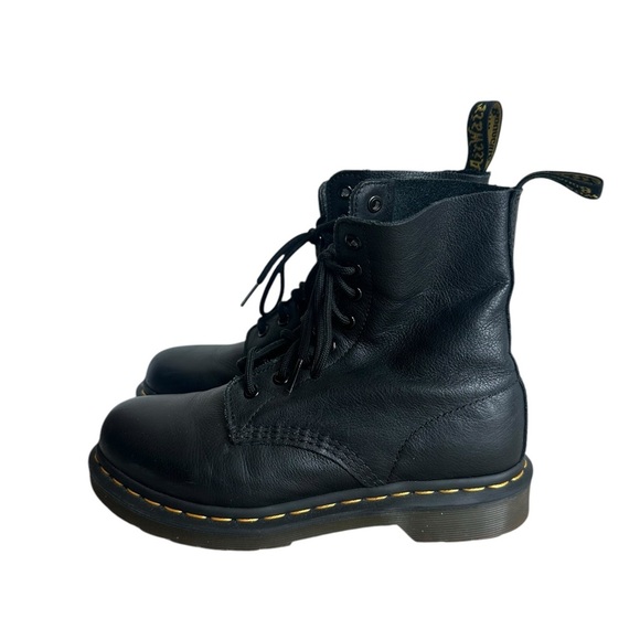 Dr Martens Black Leather Lace-Up Boots - Picture 3 of 10